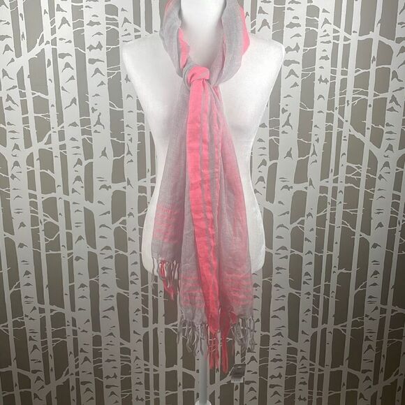 Ann Taylor LOFT Sheer Wool Blend Fringe Trim Scarf NEW $39.50 - Picture 1 of 8